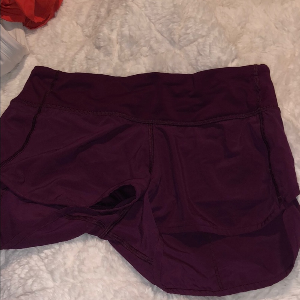 Size 4 maroon Lululemon shorts